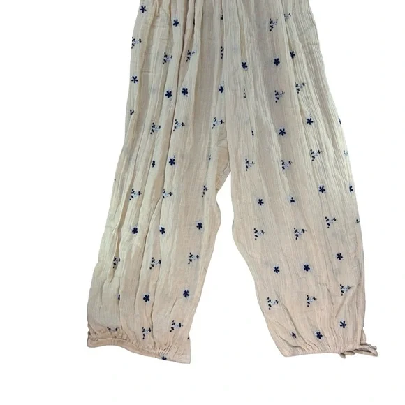 FREE PEOPLE Embroidered DAHLIA Jumpsuit Large New - Picture 6 of 11